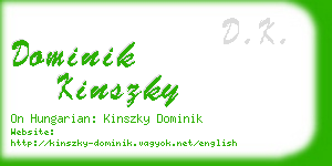 dominik kinszky business card